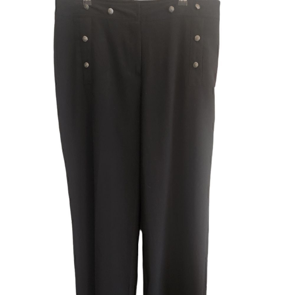 ‎Larry Levine Black Stretch Slim Fit Pants Size 12